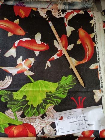 Coton motif Carpes Koi & Lotus – Michael Miller