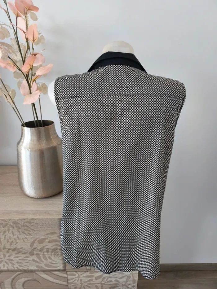 Chemise sans manche motifs géométriques style rétro - photo numéro 4