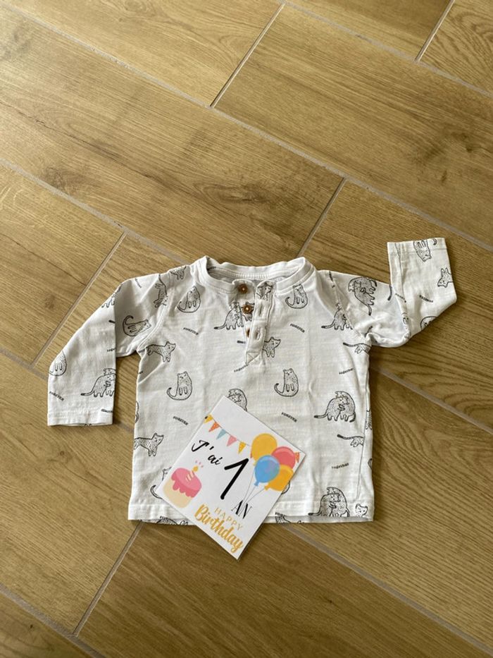 Tee-shirts manche longue Gémo 12 mois
