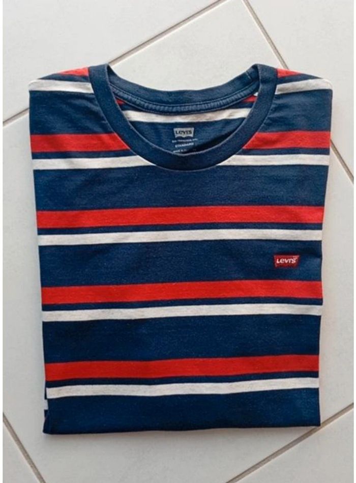 LEVI'S - tee-shirt - très bon état taille M | bleu, blanc, rouge