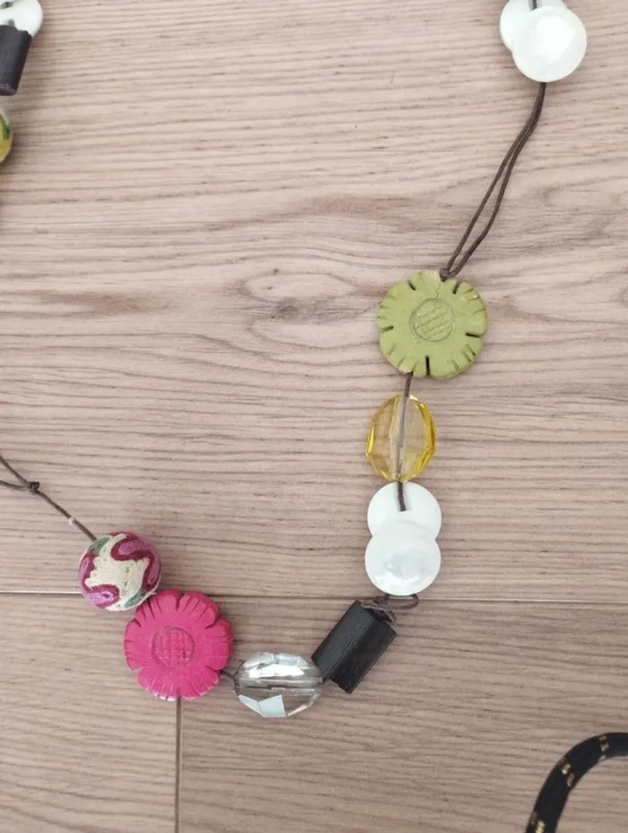 Collier sautoir coloré camaïeu - photo numéro 6