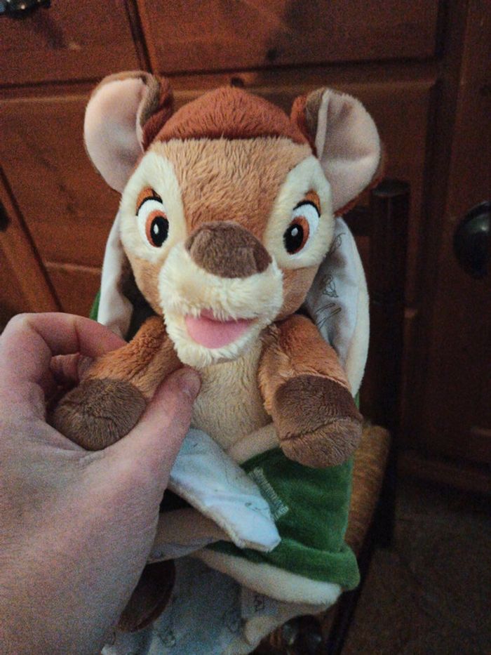 Doudou Bambi faon feuille Disney - photo numéro 4