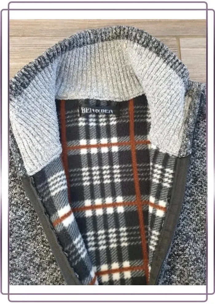 Gilet Ben & Ben, gris, très bon état, taille M - photo numéro 2