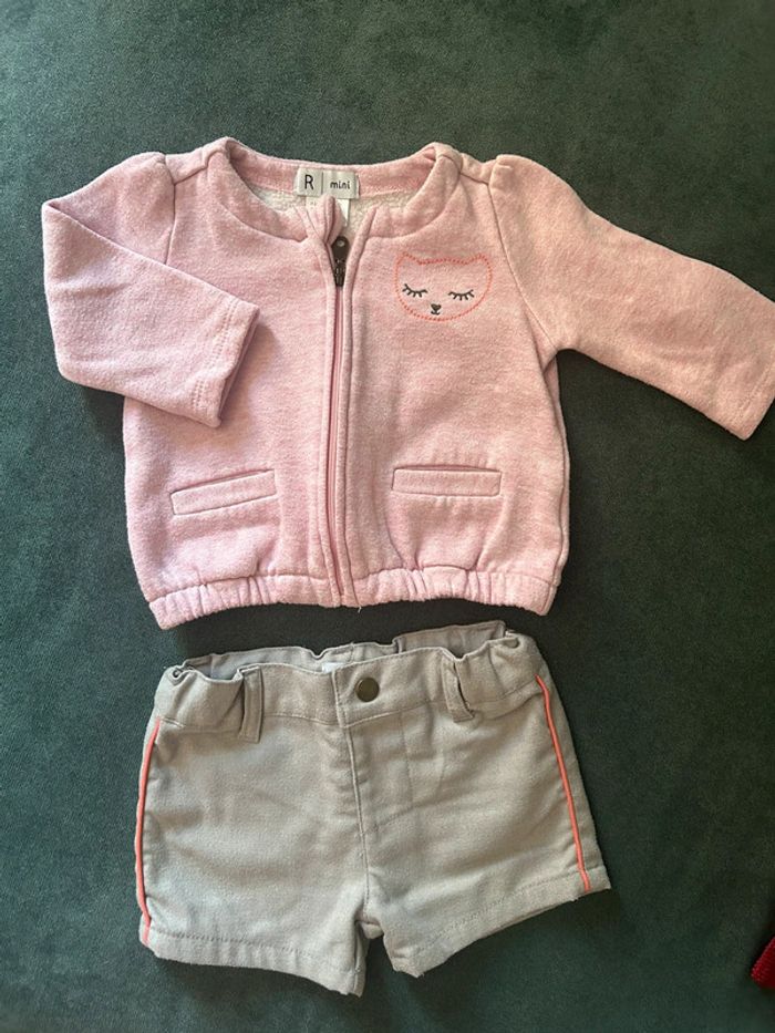 Ensemble short et gilet r mini 6 mois