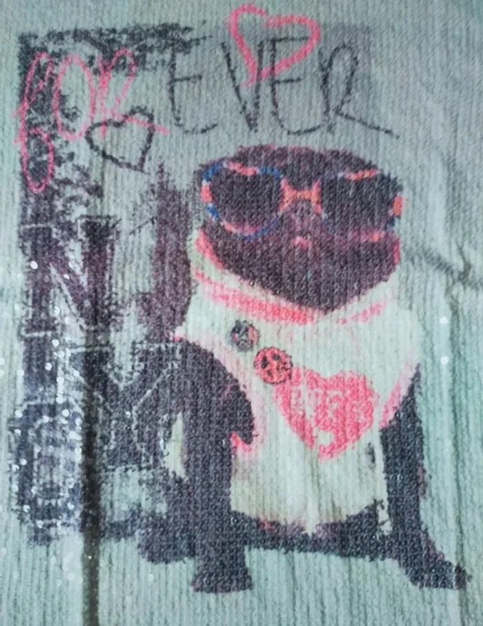 T-shirt a manches longues. Bulldog - photo numéro 2