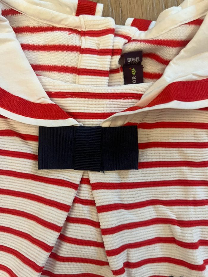 Robe rayé blanche et rouge 9 ans de sergent major état neuf sans étiquette - photo numéro 4