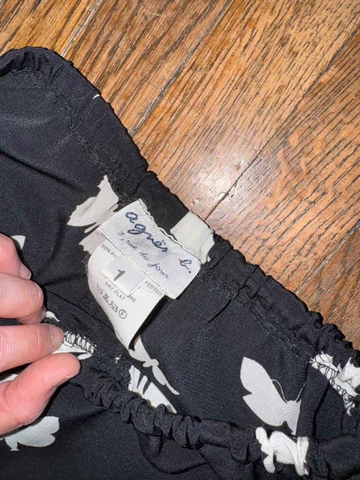 Pantalon fluide Agnès B Taille 1 Taille élastique - photo numéro 5