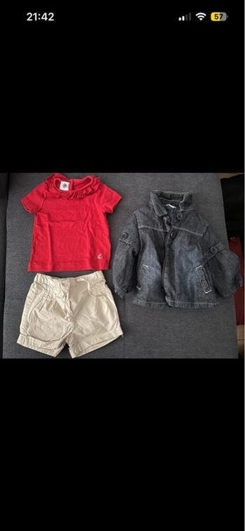Lot ensemble 3 vêtements 6 mois