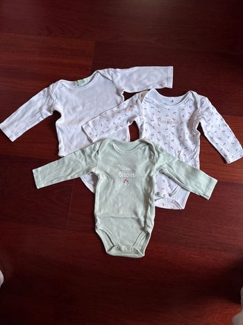 Lot bodies Mes petits cailloux 6mois