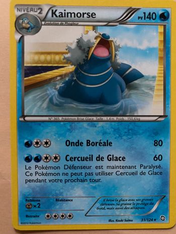Carte Pokémon rare Kaimorse 140PV 31/124 TBE