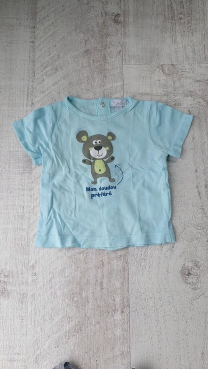 Ensemble tee-shirt + salopette Taille 3 mois - photo numéro 2