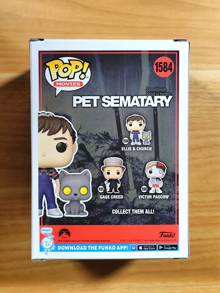 Lot De 2 Funko Pop! Movies - Ellie & Church 1584 / Gage Creed 1585 (Pet Sematary) - photo numéro 4