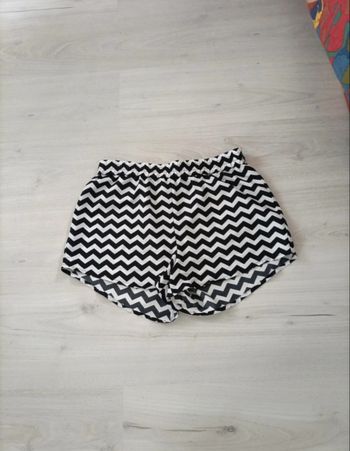 Short noir et blanc à rayure femme Only 