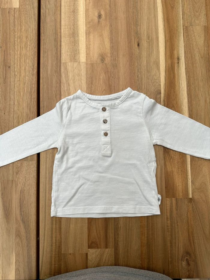 T shirt ML à bouton
