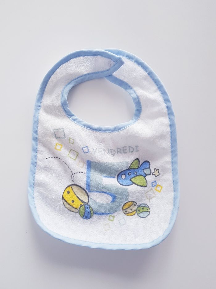 Baby Bear - Lot de 7 bavoirs - Doublure plastifié - Jours de la semaine - photo numéro 7