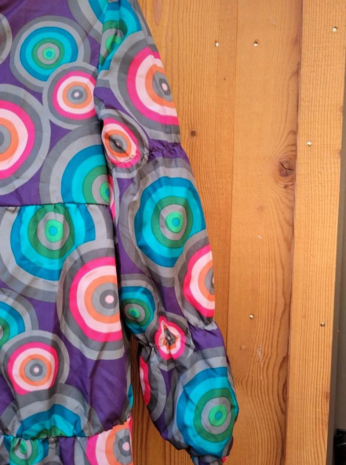 Manteau réversible à capuche Desigual, un côté noir l'autre à motifs ronds colorés 🍭, 14 ans - photo numéro 8