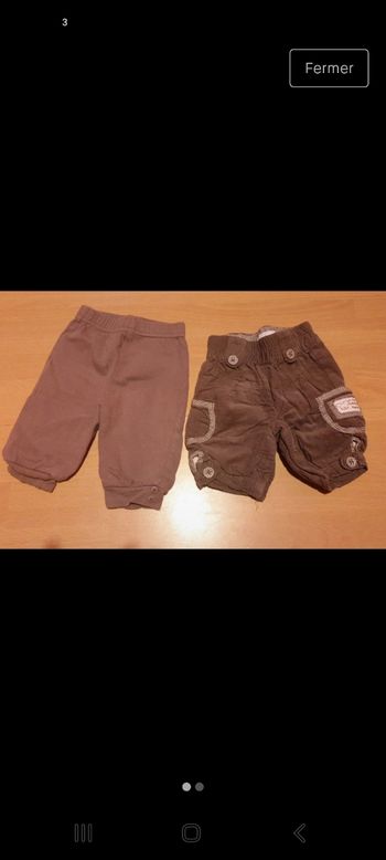 Lot short + pantalon fille 1 mois