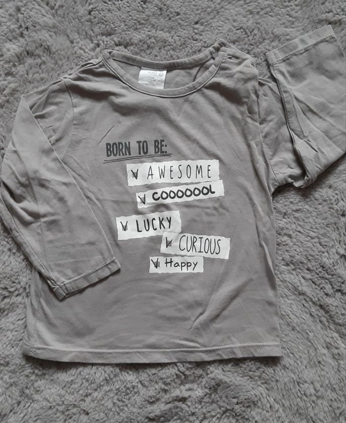 Ensemble jean noir skinny fit 3 t-shirts manches longues coton bio ouistiti singe awesome - photo numéro 11
