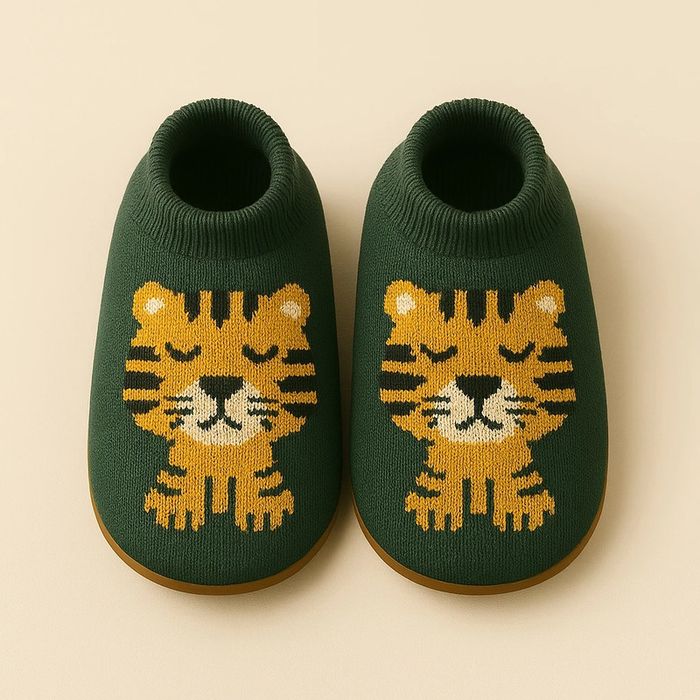Chaussons confortables avec motif tigre – Neuf, pointures 26/27 – 2€ seulement