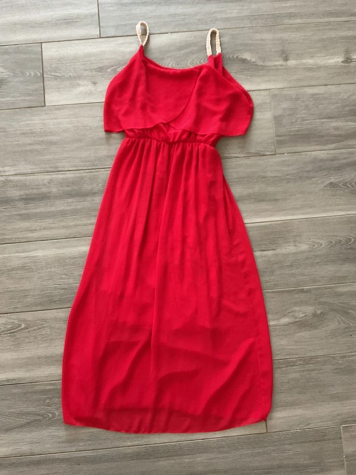 Robe longue rouge taille S