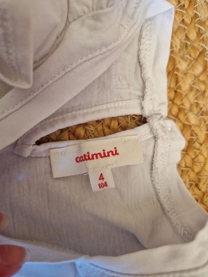 Jolie robe blanche à motifs été fille catimini 4 ans - photo numéro 5