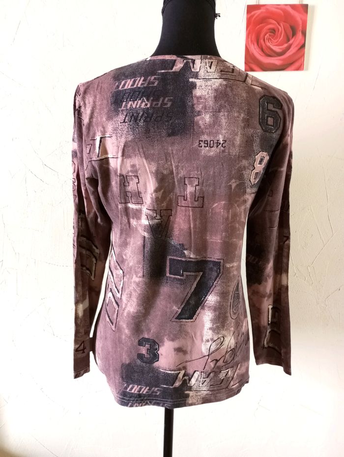 🌸T-shirt manches longues, Côte anglaise, taille 38 - photo numéro 2