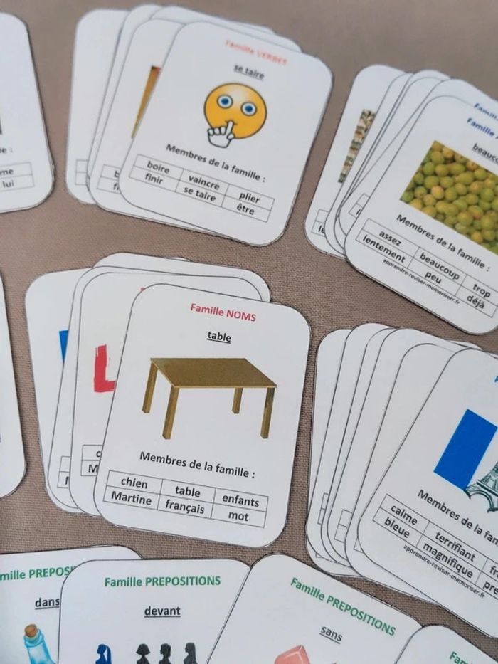 Jeu des 7 familles sur la grammaire Montessori - photo numéro 3
