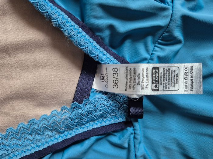 Lot Nuisettes Bleu/moutarde/léopard noir et blanc  T 36/38 - photo numéro 3