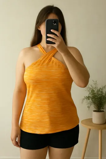 Top orange - Taille L