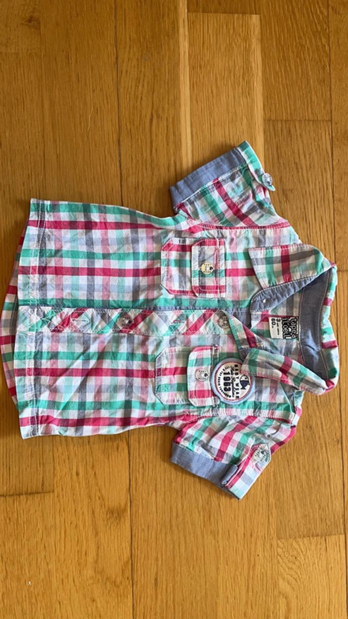 Chemise a carreaux à boutons 3 mois tao - photo numéro 2