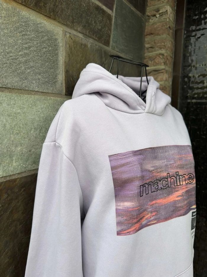 Sweat mauve à capuche à motifs Bershka Taille S / 36 - photo numéro 4