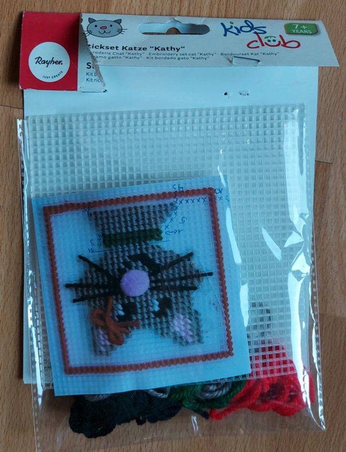 Kit broderie chat