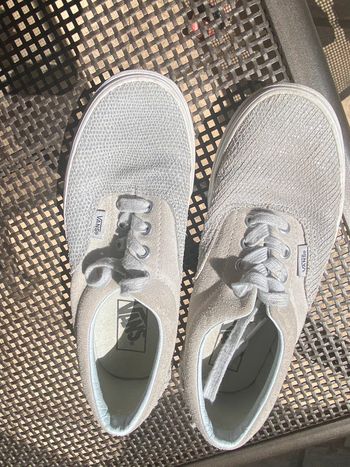 Vans 37 cuir gris pâle