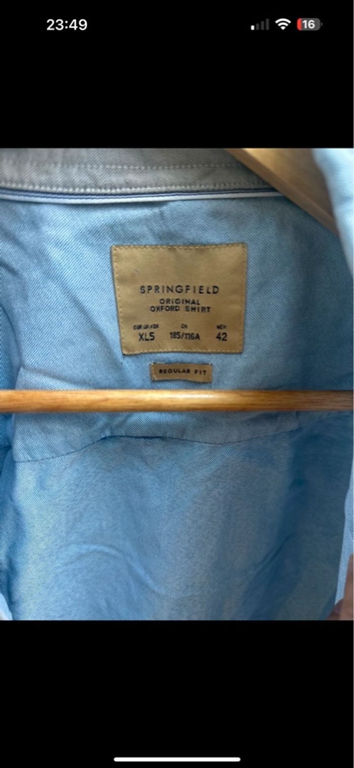 Chemise Springfield bleu - photo numéro 2