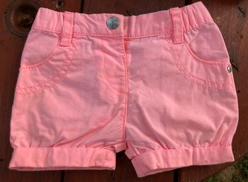 Short rose fille 6 mois