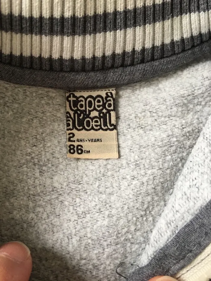 Sweat Zippé 2 ans TAO - photo numéro 3