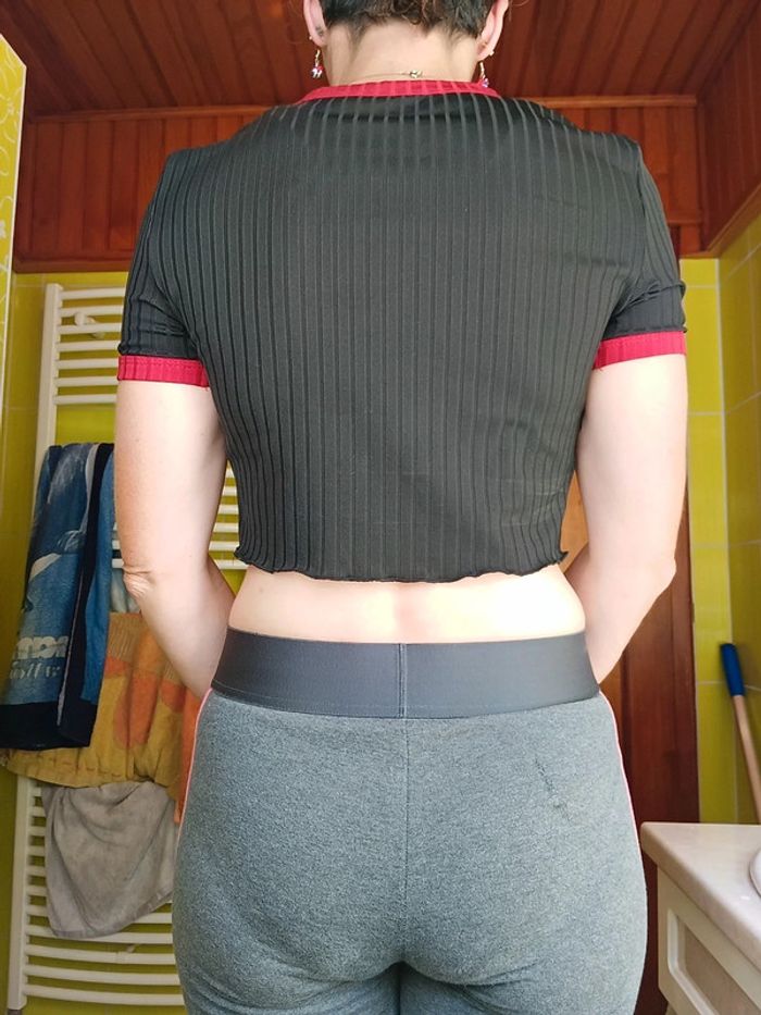 Croq top femme noir motif araignée Shein - photo numéro 6