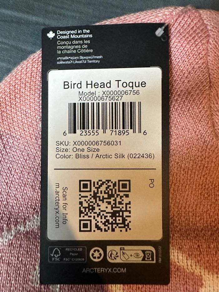 Bonnet Arc’teryx Bird Head Toque – rose - photo numéro 5