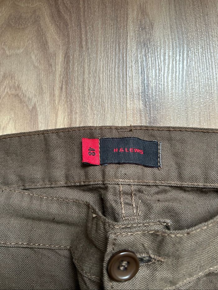Pantalon marron uni en lin Homme H&Lewis Tailles 44-46 - photo numéro 6