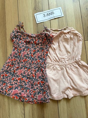 Lot combinaison short Monoprix 3 ans 