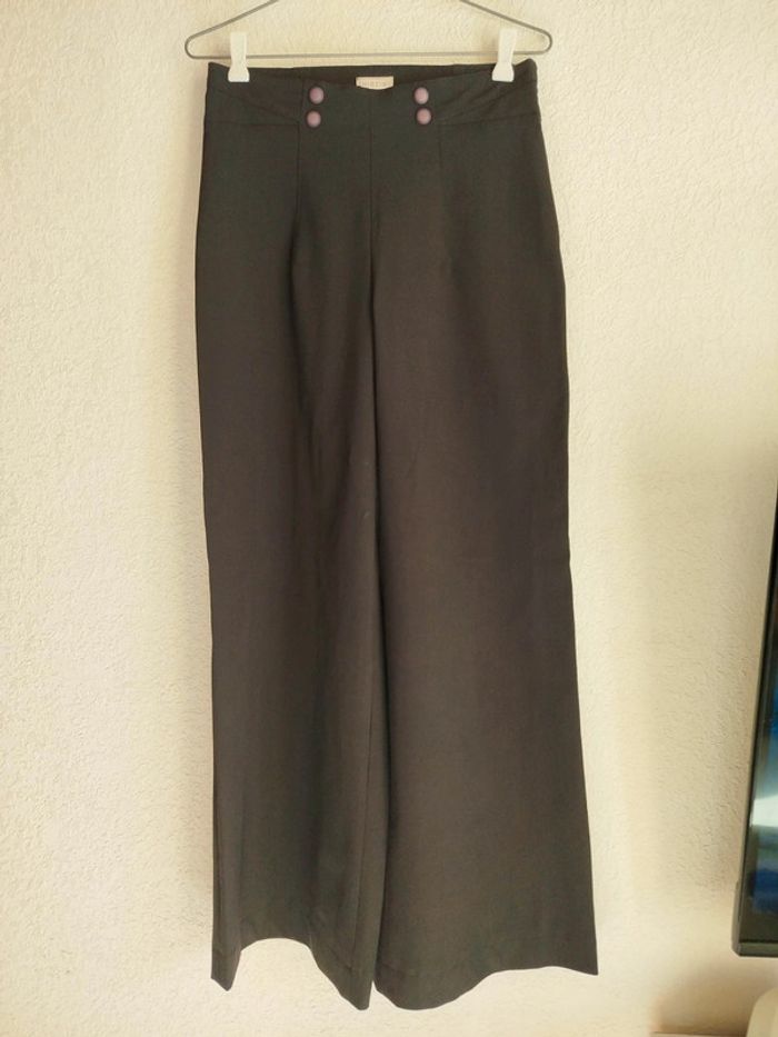 Pantalon tailleur coupe droite Lola Paradise polyester noir 40 - photo numéro 3