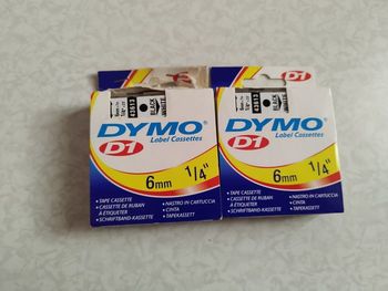 2 Dymo étiquettes 6 mm 43613 original