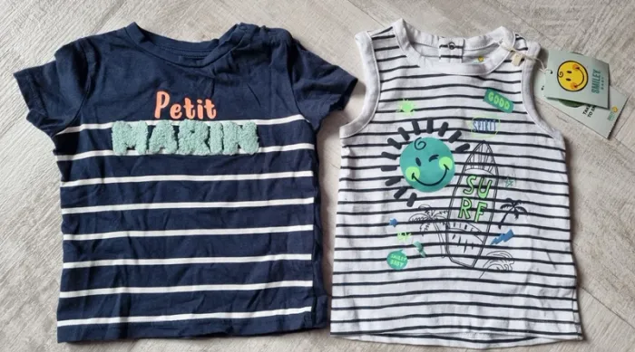 Lot t shirt 9 mois garçon