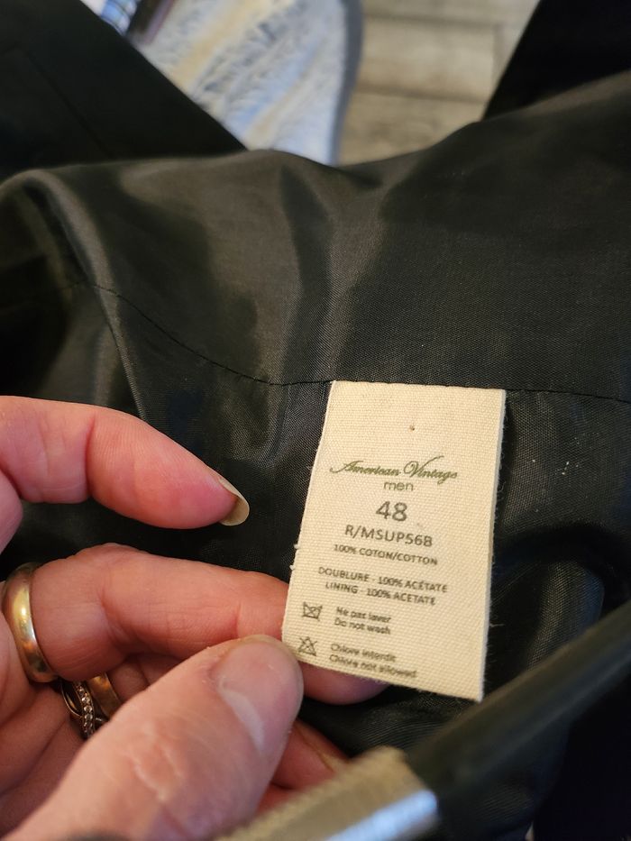 Veste blazer homme noire American vintage men taille 48 neuve - photo numéro 7