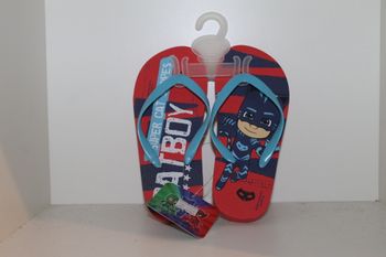 tongs pyjamasques rouge lanières bleu claire 28/29