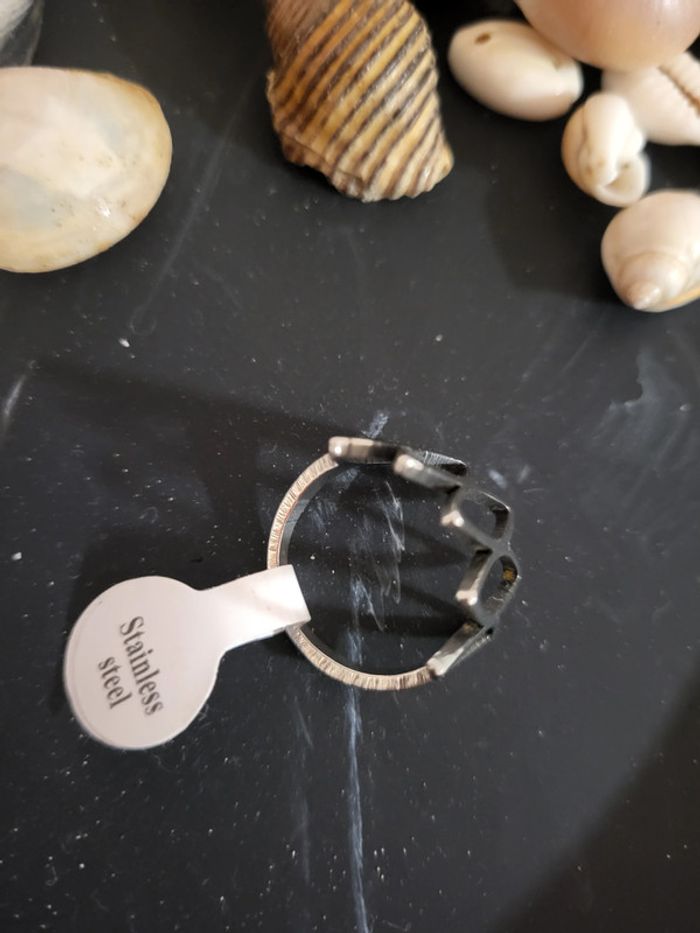 Bague acier inoxydable neuve Taille 57 - photo numéro 3