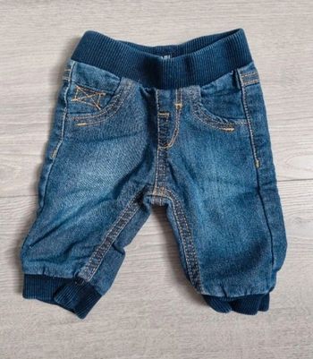 Kiabi - Jean/Pantalon Jogging Bébé Denim 1 Mois (Taille Élastiquée) Tres Bonne Etat