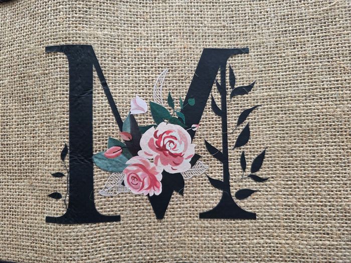 GRAND SAC FOURRE TOUT LETTRE M FLEURIES 🌸 NEUF - photo numéro 2
