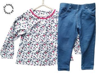 23 mois ensemble blouse et pantalon
