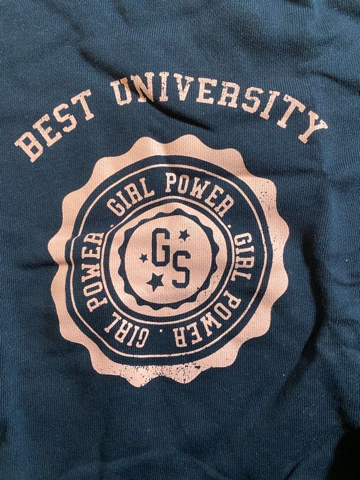 Kiabi sweat-shirt University bleu/rose Taille 5 ans - photo numéro 4